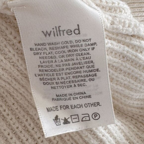 Aritzia Wilfred Wool Cotton Rib Knit Oversized Sweater - Picture 7 of 8